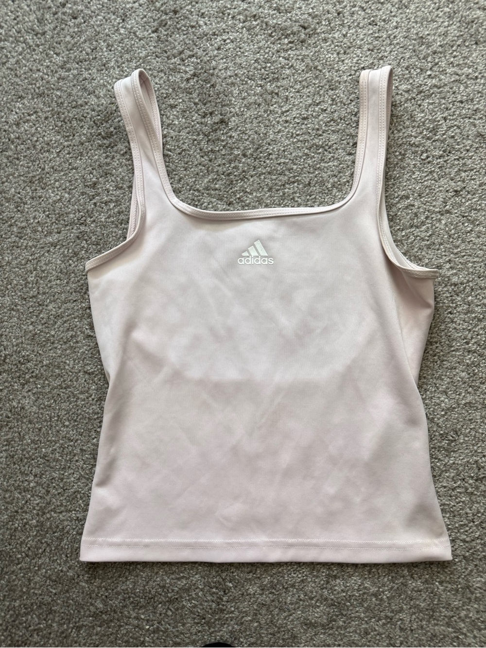 adidas Pale Pink Scoop Neck Tank Top